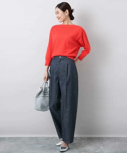 MK MICHEL KLEIN / エムケーミッシェルクラン ニット・セーター | アイレット柄ドルマン風ニット/洗える | 詳細28