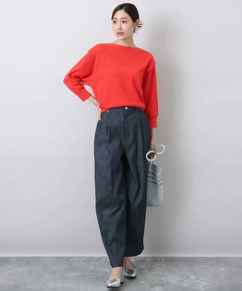 MK MICHEL KLEIN / エムケーミッシェルクラン ニット・セーター | アイレット柄ドルマン風ニット/洗える | 詳細29