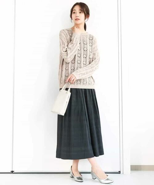 MK MICHEL KLEIN / エムケーミッシェルクラン ニット・セーター | かぎ針風透かし編みニット/洗える | 詳細19