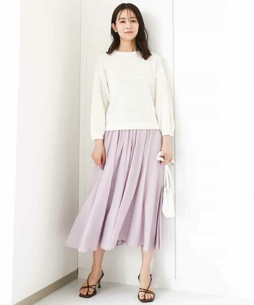 MK MICHEL KLEIN / エムケーミッシェルクラン ニット・セーター | スパンコールボーダーニット/洗える | 詳細2