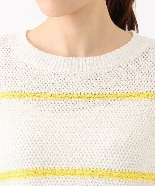 MK MICHEL KLEIN / エムケーミッシェルクラン ニット・セーター | スパンコールボーダーニット/洗える | 詳細23