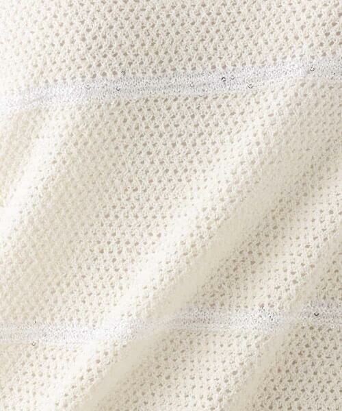 MK MICHEL KLEIN / エムケーミッシェルクラン ニット・セーター | スパンコールボーダーニット/洗える | 詳細30