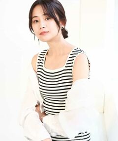 MK MICHEL KLEIN / エムケーミッシェルクラン タンクトップ | スクエアネックリブニットタンクトップ/UVカット/洗える