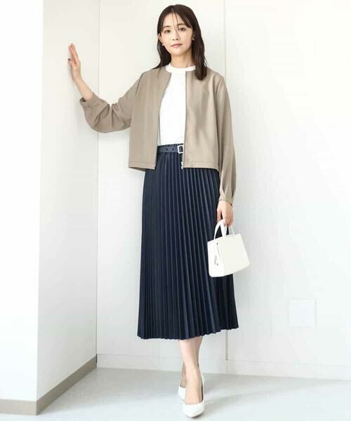 MK MICHEL KLEIN / エムケーミッシェルクラン ロング・マキシ丈スカート | デニムライクプリーツスカート/洗える | 詳細16