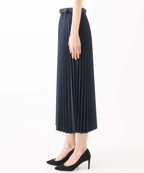 MK MICHEL KLEIN / エムケーミッシェルクラン ロング・マキシ丈スカート | デニムライクプリーツスカート/洗える | 詳細25