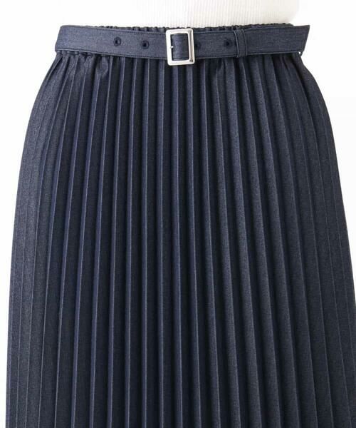 MK MICHEL KLEIN / エムケーミッシェルクラン ロング・マキシ丈スカート | デニムライクプリーツスカート/洗える | 詳細27