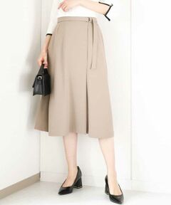 MK MICHEL KLEIN / エムケーミッシェルクラン ロング・マキシ丈スカート | ベルト付きAラインスカート/洗える