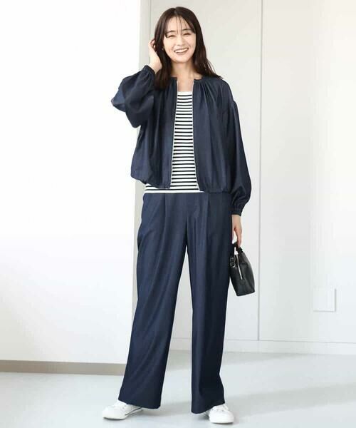 MK MICHEL KLEIN / エムケーミッシェルクラン その他アウター | デニムライクノーカラーブルゾン/洗える | 詳細11