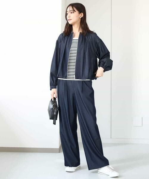 MK MICHEL KLEIN / エムケーミッシェルクラン その他アウター | デニムライクノーカラーブルゾン/洗える | 詳細12