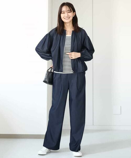 MK MICHEL KLEIN / エムケーミッシェルクラン その他アウター | デニムライクノーカラーブルゾン/洗える | 詳細13