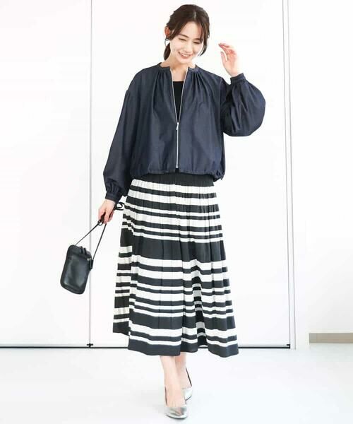 MK MICHEL KLEIN / エムケーミッシェルクラン その他アウター | デニムライクノーカラーブルゾン/洗える | 詳細16