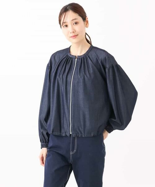 MK MICHEL KLEIN / エムケーミッシェルクラン その他アウター | デニムライクノーカラーブルゾン/洗える | 詳細17