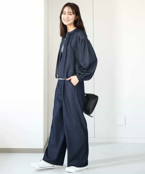 MK MICHEL KLEIN / エムケーミッシェルクラン その他アウター | デニムライクノーカラーブルゾン/洗える | 詳細7