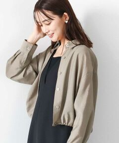 MK MICHEL KLEIN / エムケーミッシェルクラン その他アウター | ショート丈シャツブルゾン/洗える