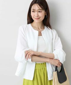 MK MICHEL KLEIN / エムケーミッシェルクラン その他アウター | ポコポコノーカラーブルゾン/洗える