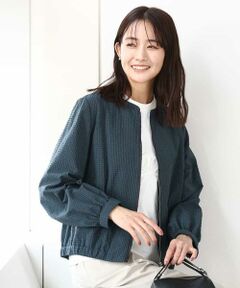 MK MICHEL KLEIN / エムケーミッシェルクラン その他アウター | ポコポコノーカラーブルゾン/洗える