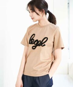 MK MICHEL KLEIN / エムケーミッシェルクラン カットソー | フリンジ刺繍ロゴTシャツ/洗える