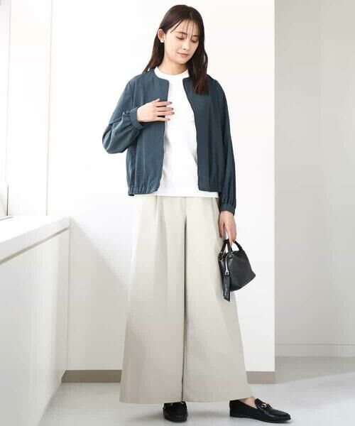 MK MICHEL KLEIN / エムケーミッシェルクラン カットソー | フリンジ刺繍ロゴTシャツ/洗える | 詳細12