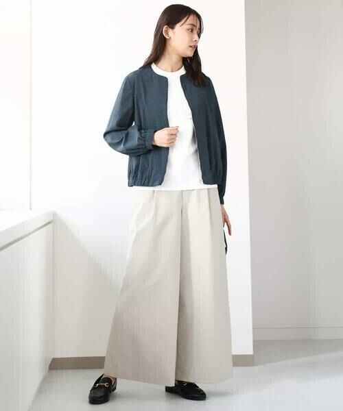 MK MICHEL KLEIN / エムケーミッシェルクラン カットソー | フリンジ刺繍ロゴTシャツ/洗える | 詳細13