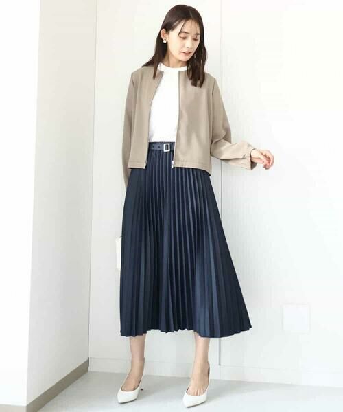 MK MICHEL KLEIN / エムケーミッシェルクラン カットソー | フリンジ刺繍ロゴTシャツ/洗える | 詳細20