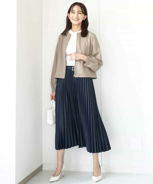 MK MICHEL KLEIN / エムケーミッシェルクラン カットソー | フリンジ刺繍ロゴTシャツ/洗える | 詳細21