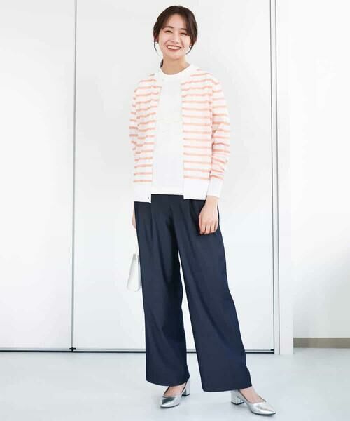 MK MICHEL KLEIN / エムケーミッシェルクラン カットソー | フリンジ刺繍ロゴTシャツ/洗える | 詳細29