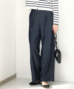 MK MICHEL KLEIN / エムケーミッシェルクラン チノ・ワークパンツ | デニムライクワイドパンツ/洗える