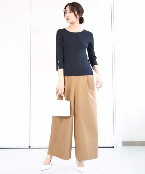 MK MICHEL KLEIN / エムケーミッシェルクラン その他パンツ | ストレッチツイル プルオンワイドパンツ/洗える | 詳細11