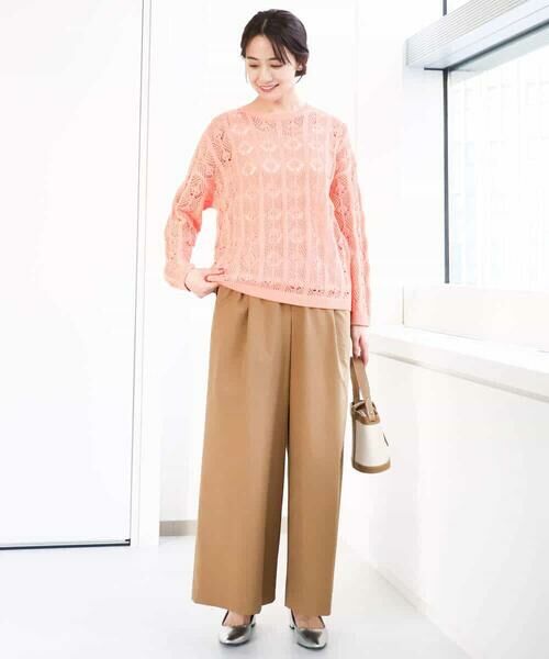 MK MICHEL KLEIN / エムケーミッシェルクラン その他パンツ | ストレッチツイル プルオンワイドパンツ/洗える | 詳細13