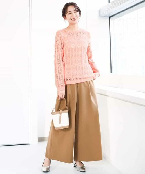 MK MICHEL KLEIN / エムケーミッシェルクラン その他パンツ | ストレッチツイル プルオンワイドパンツ/洗える | 詳細14