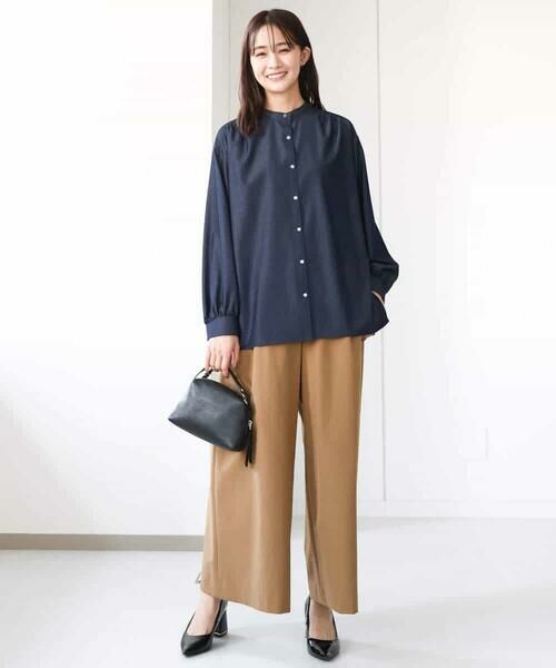 MK MICHEL KLEIN / エムケーミッシェルクラン その他パンツ | ストレッチツイル プルオンワイドパンツ/洗える | 詳細17