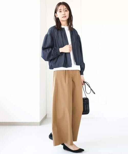 MK MICHEL KLEIN / エムケーミッシェルクラン その他パンツ | ストレッチツイル プルオンワイドパンツ/洗える | 詳細24