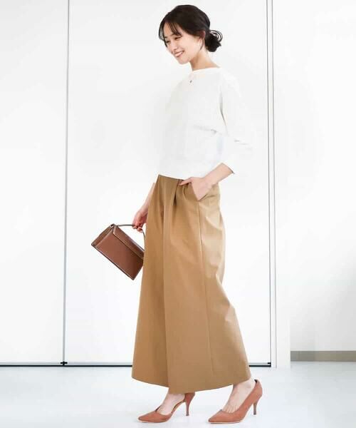 MK MICHEL KLEIN / エムケーミッシェルクラン その他パンツ | ストレッチツイル プルオンワイドパンツ/洗える | 詳細25