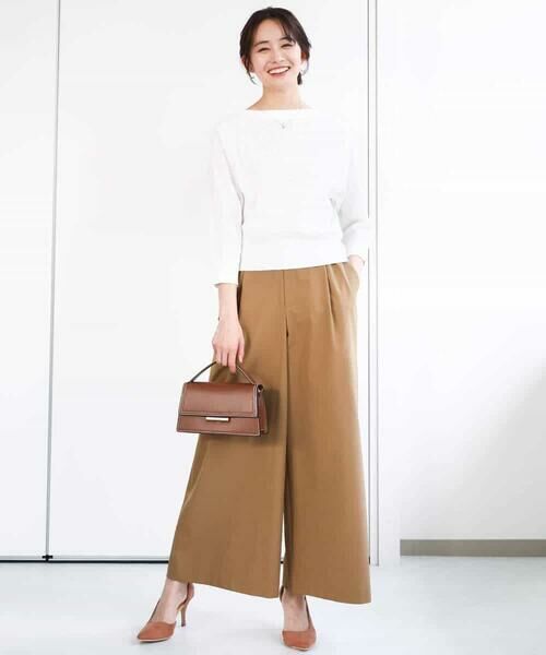 MK MICHEL KLEIN / エムケーミッシェルクラン その他パンツ | ストレッチツイル プルオンワイドパンツ/洗える | 詳細26