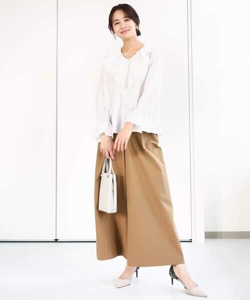 MK MICHEL KLEIN / エムケーミッシェルクラン その他パンツ | ストレッチツイル プルオンワイドパンツ/洗える | 詳細5