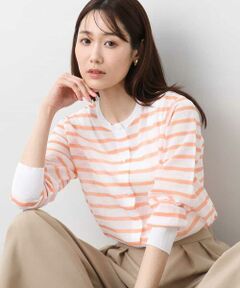 MK MICHEL KLEIN / エムケーミッシェルクラン カーディガン・ボレロ | シアーボーダーニットカーディガン/洗える