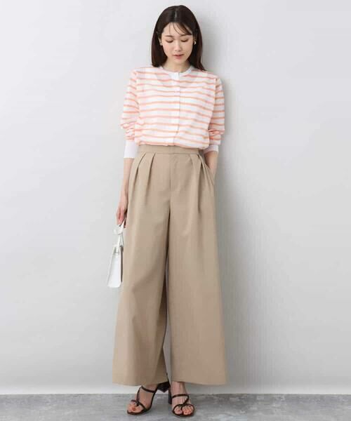 MK MICHEL KLEIN / エムケーミッシェルクラン カーディガン・ボレロ | シアーボーダーニットカーディガン/洗える | 詳細10