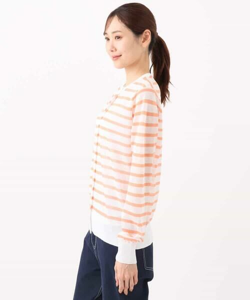 MK MICHEL KLEIN / エムケーミッシェルクラン カーディガン・ボレロ | シアーボーダーニットカーディガン/洗える | 詳細18