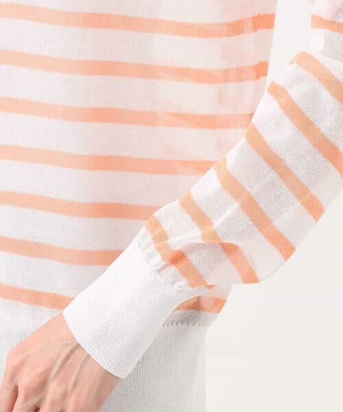 MK MICHEL KLEIN / エムケーミッシェルクラン カーディガン・ボレロ | シアーボーダーニットカーディガン/洗える | 詳細21