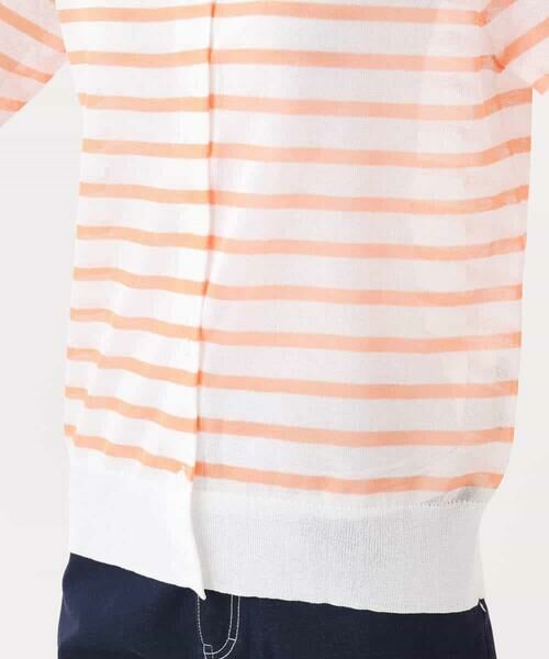 MK MICHEL KLEIN / エムケーミッシェルクラン カーディガン・ボレロ | シアーボーダーニットカーディガン/洗える | 詳細22