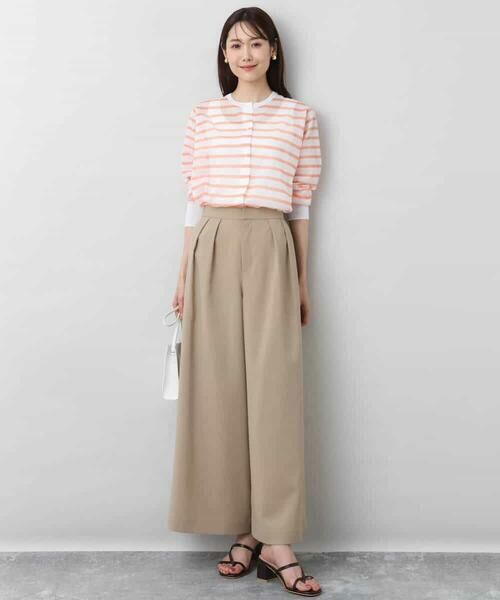 MK MICHEL KLEIN / エムケーミッシェルクラン カーディガン・ボレロ | シアーボーダーニットカーディガン/洗える | 詳細8