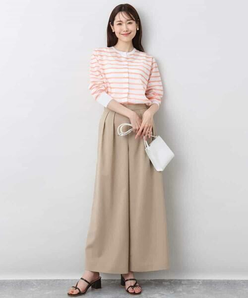 MK MICHEL KLEIN / エムケーミッシェルクラン カーディガン・ボレロ | シアーボーダーニットカーディガン/洗える | 詳細9