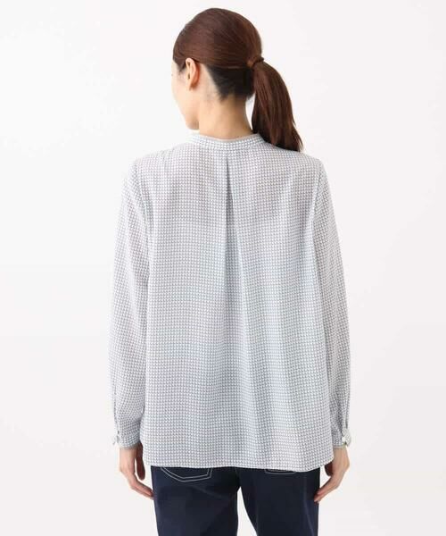 MK MICHEL KLEIN / エムケーミッシェルクラン シャツ・ブラウス | ドット幾何柄ボウタイ付きブラウス/洗える | 詳細17