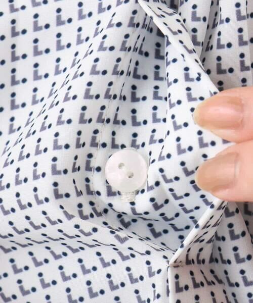 MK MICHEL KLEIN / エムケーミッシェルクラン シャツ・ブラウス | ドット幾何柄ボウタイ付きブラウス/洗える | 詳細24