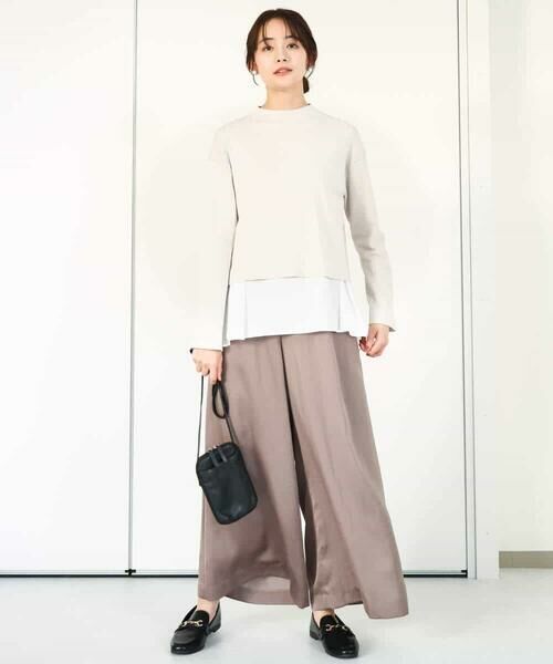 MK MICHEL KLEIN / エムケーミッシェルクラン ニット・セーター | クロップド丈ラメニット×フレアーデシンタンクトップ アンサンブル/洗える | 詳細8