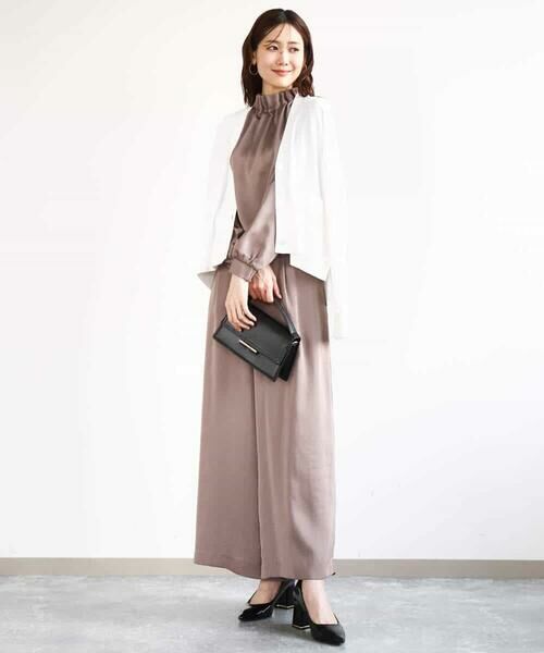 MK MICHEL KLEIN / エムケーミッシェルクラン その他パンツ | サテンワイドシルエットパンツ/洗える | 詳細10