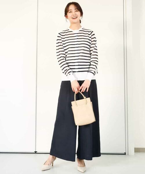 MK MICHEL KLEIN / エムケーミッシェルクラン その他パンツ | サテンワイドシルエットパンツ/洗える | 詳細24