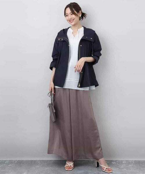 MK MICHEL KLEIN / エムケーミッシェルクラン その他パンツ | サテンワイドシルエットパンツ/洗える | 詳細30