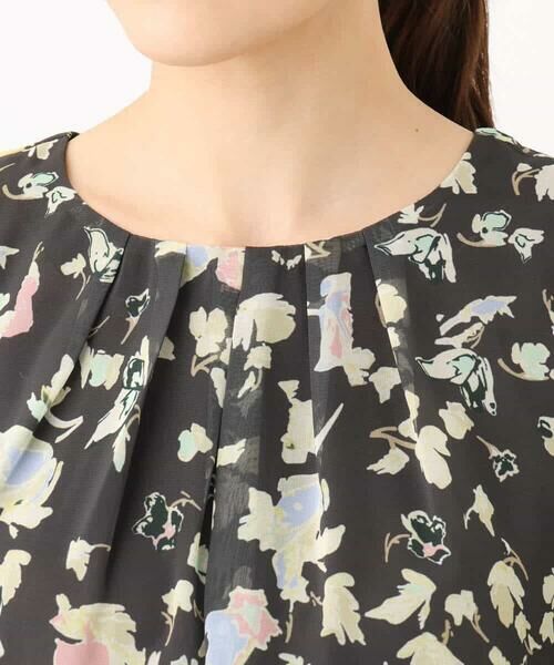 MK MICHEL KLEIN / エムケーミッシェルクラン シャツ・ブラウス | フレアースリーブ花柄シフォンブラウス/洗える | 詳細23