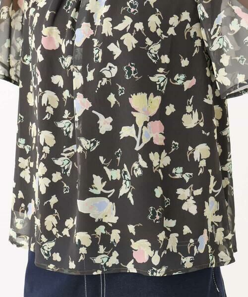 MK MICHEL KLEIN / エムケーミッシェルクラン シャツ・ブラウス | フレアースリーブ花柄シフォンブラウス/洗える | 詳細26